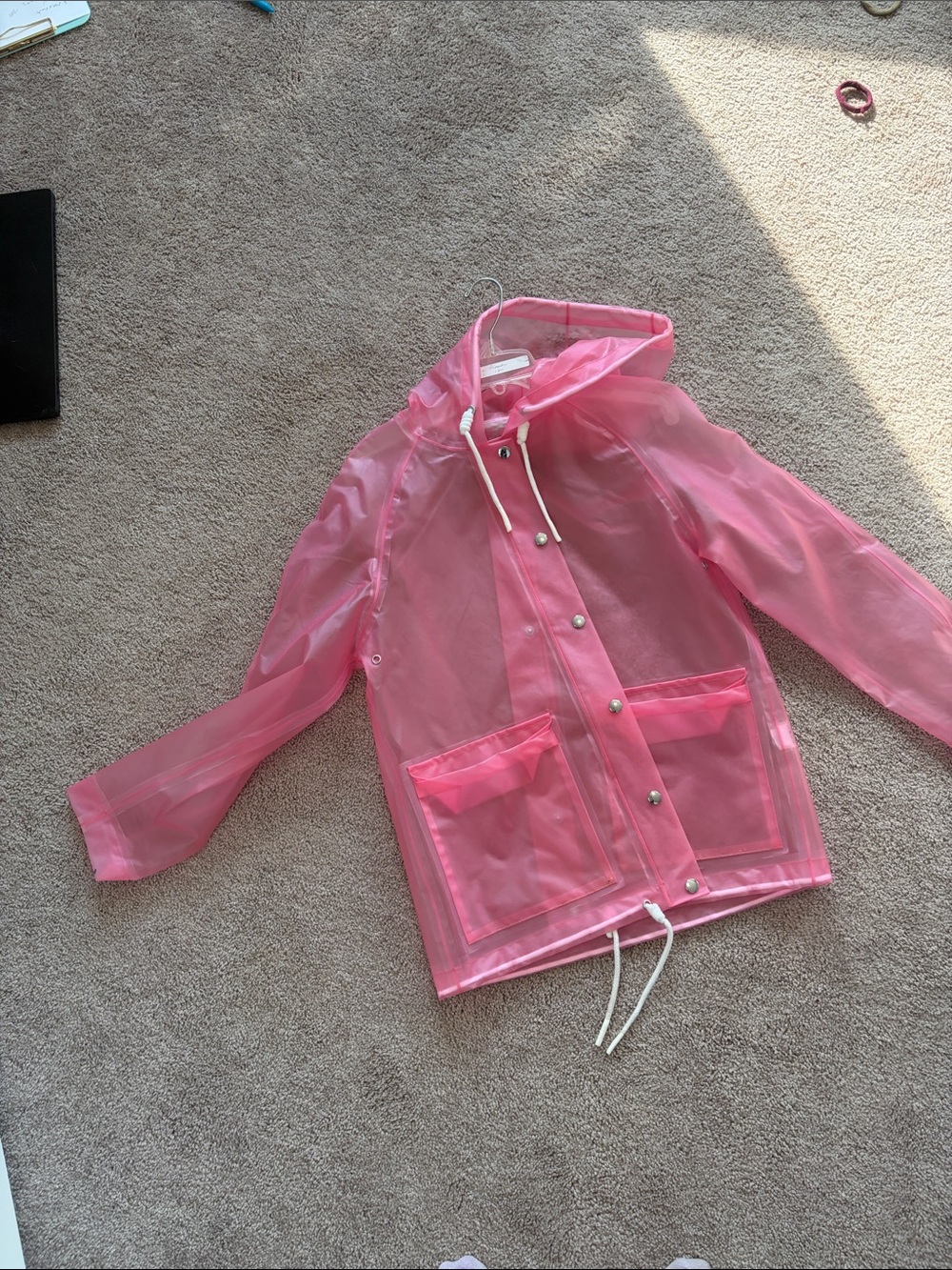 Ugg women’s pink transparent rain jacket